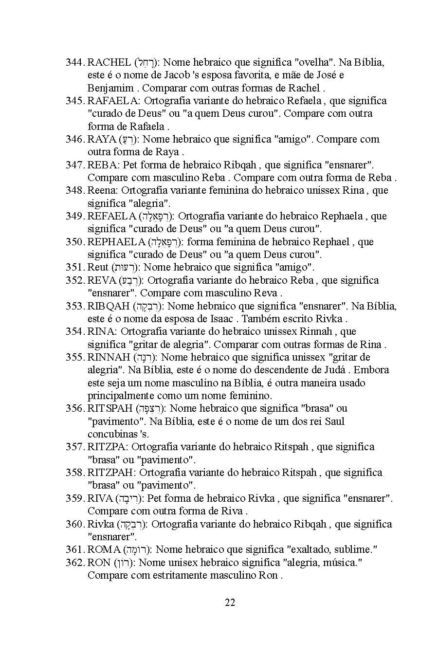 Nomes Hebraicos Variações Transliteração e Significados eBook Page