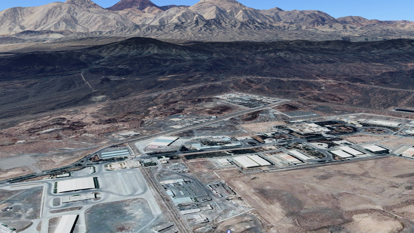 Complexo Nuclear de Natanz no Iran imagem do Google Eaarth