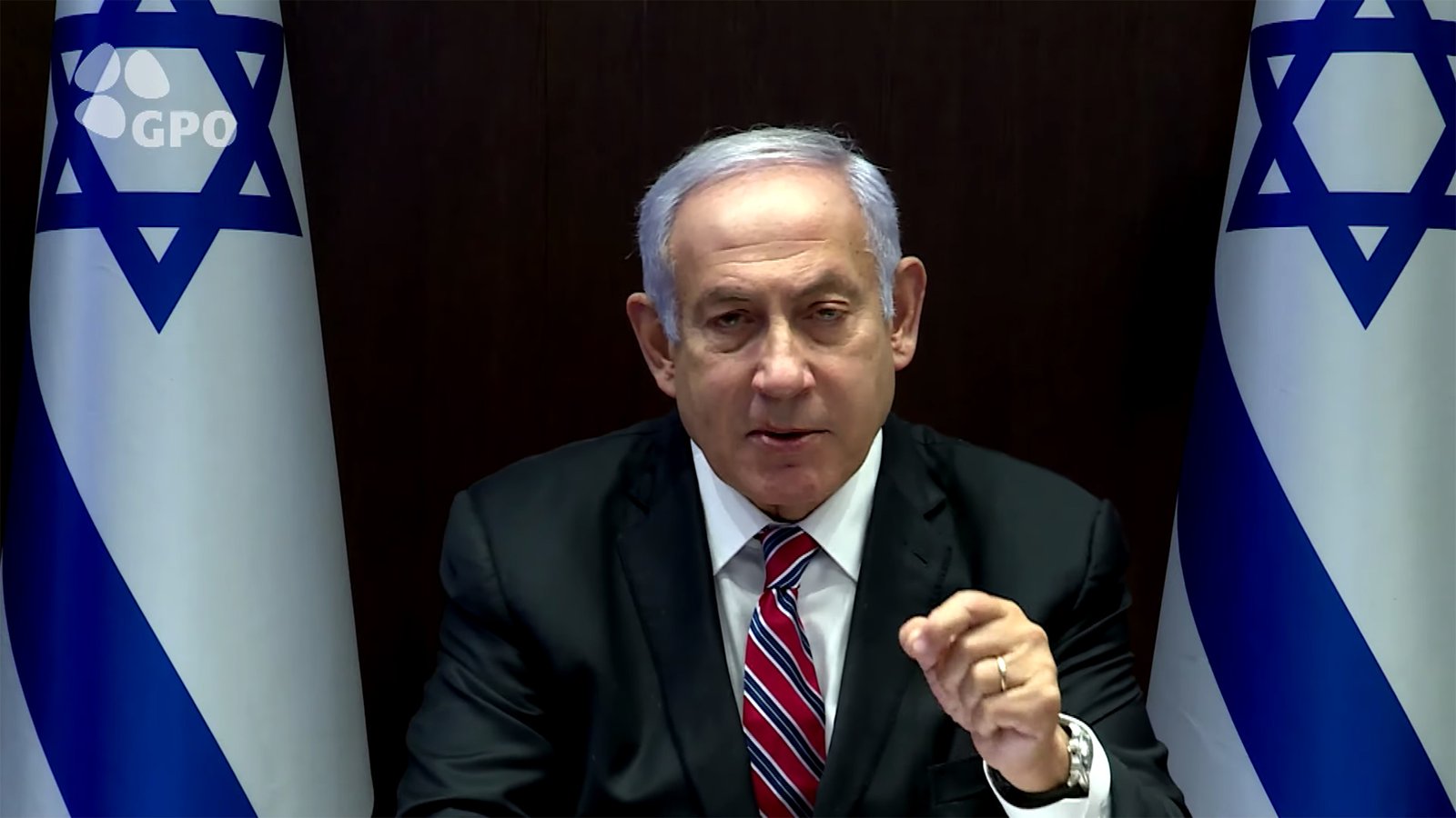 Benjamin Netanyahu Antes de Reuniao do Gabinete