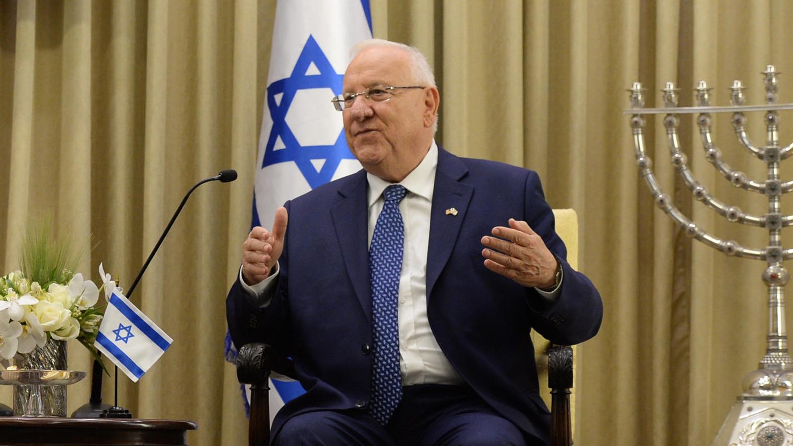 Donald Trump with Reuven Rivlin in Israel