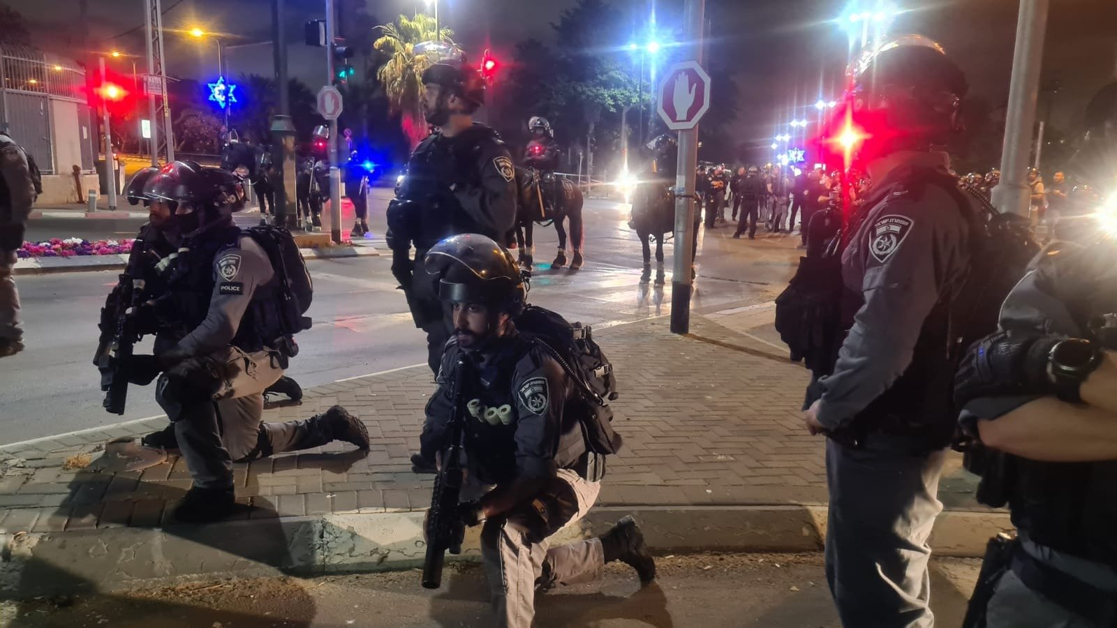 policia de israel durante motins