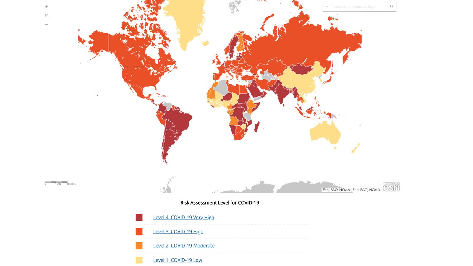 red countries