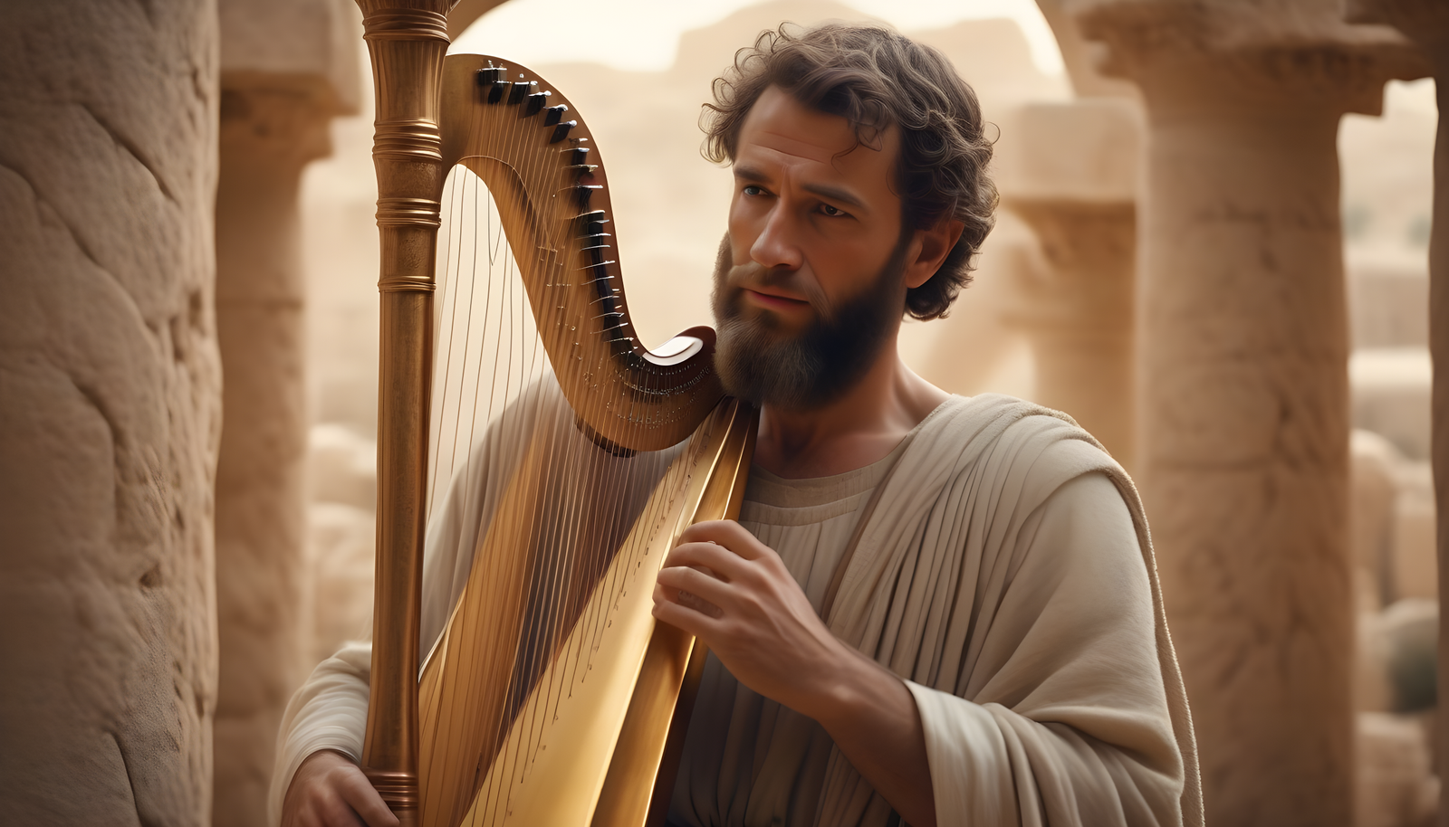 david with harp in ancient israel (2)