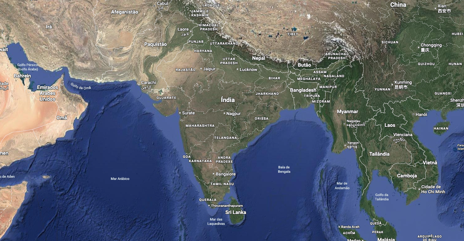 India - Screenshot do Google Maps