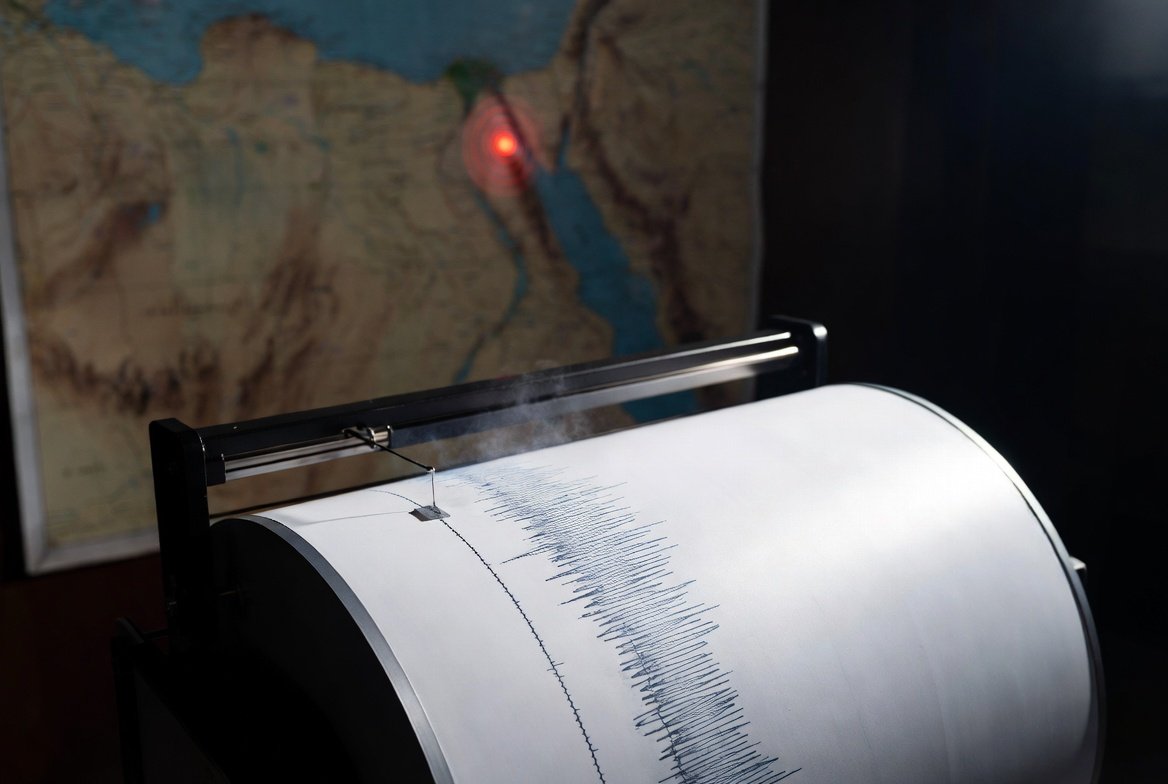 sismografo terremoto no egito