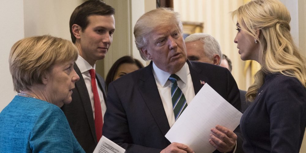 Angela Merkel Jared Kushner Donald Trump and Ivanka Trump March