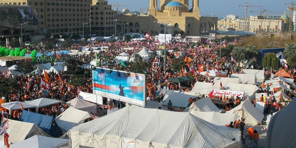 Dec   anti government rally Beirut