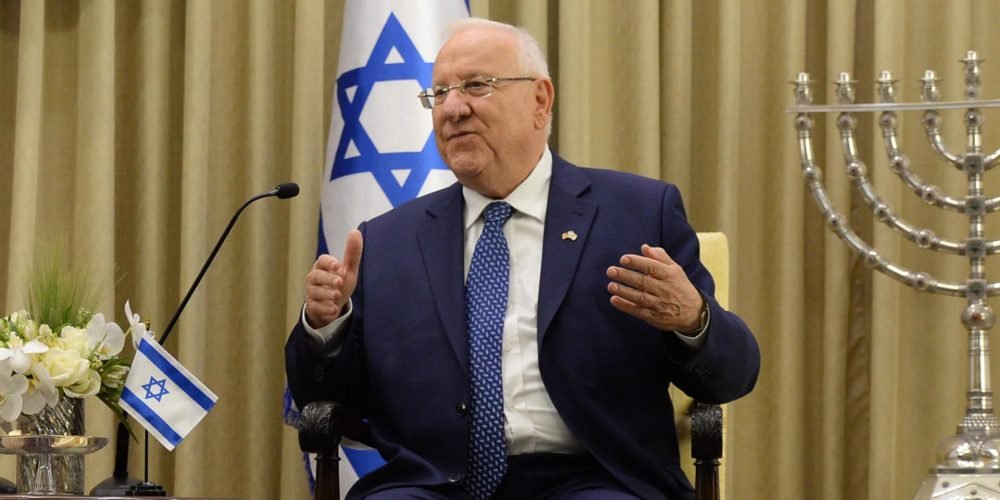 Donald Trump with Reuven Rivlin in Israel
