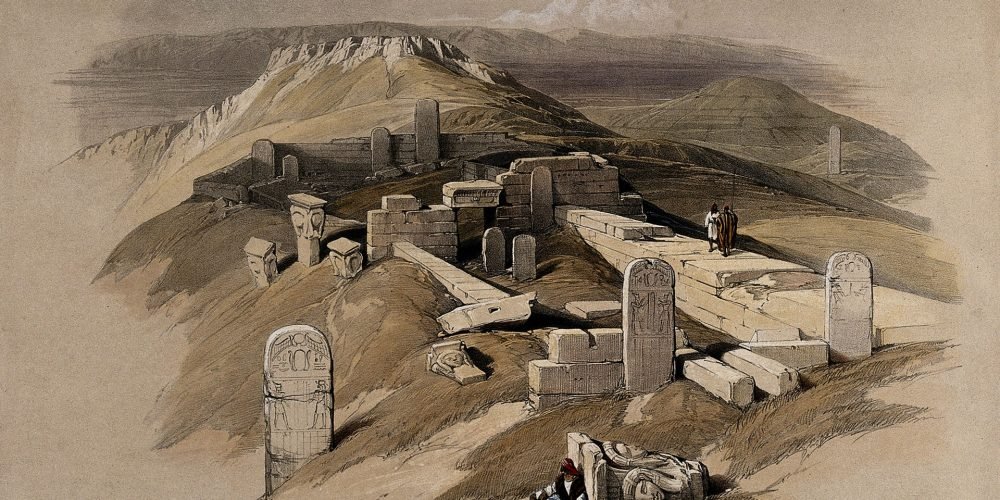 Egyptian ruins known as Surabit el Khadim on Gebel Garabe