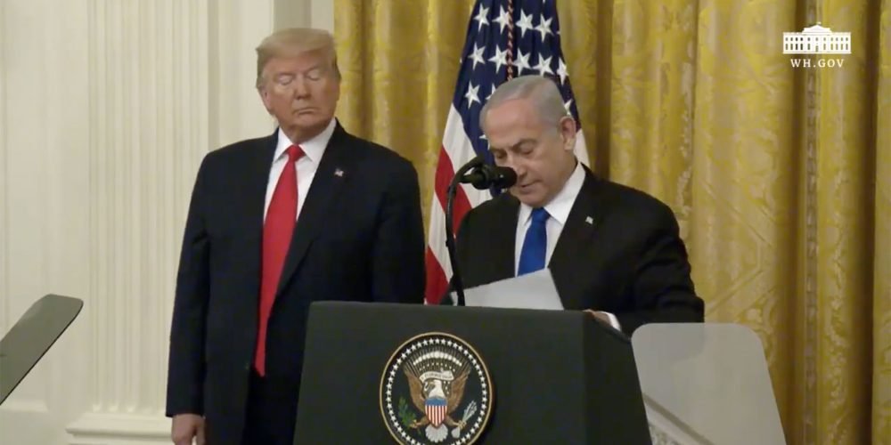 plano de paz acordo do seculo trump e netanyahu
